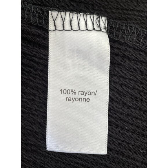 Maurices Open Front Crochet Panel Kimono Cardigan Size Medium Long Sleeve Black - Picture 7 of 7